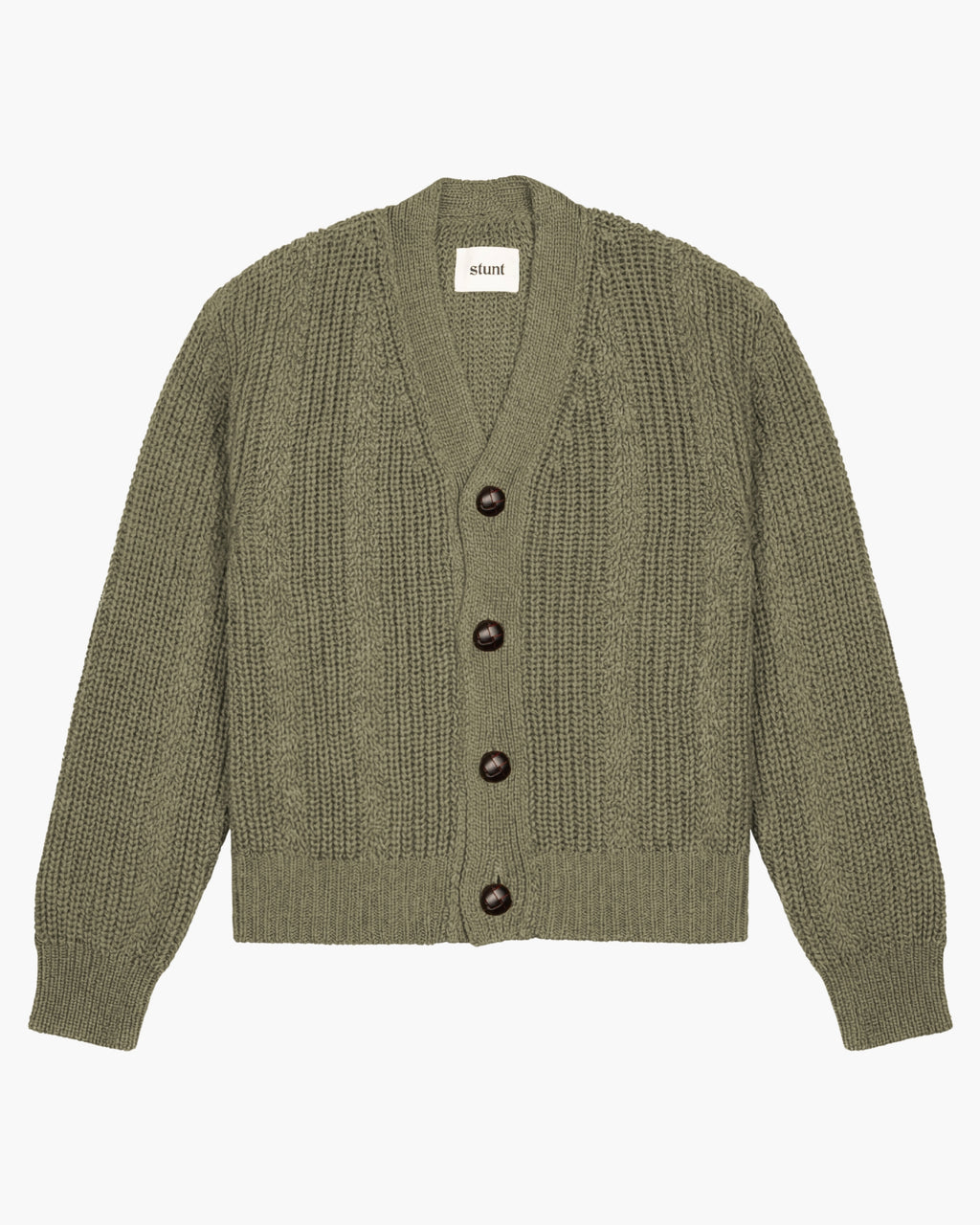 Khaki 100% Cotton Seed Stitch Cardigan