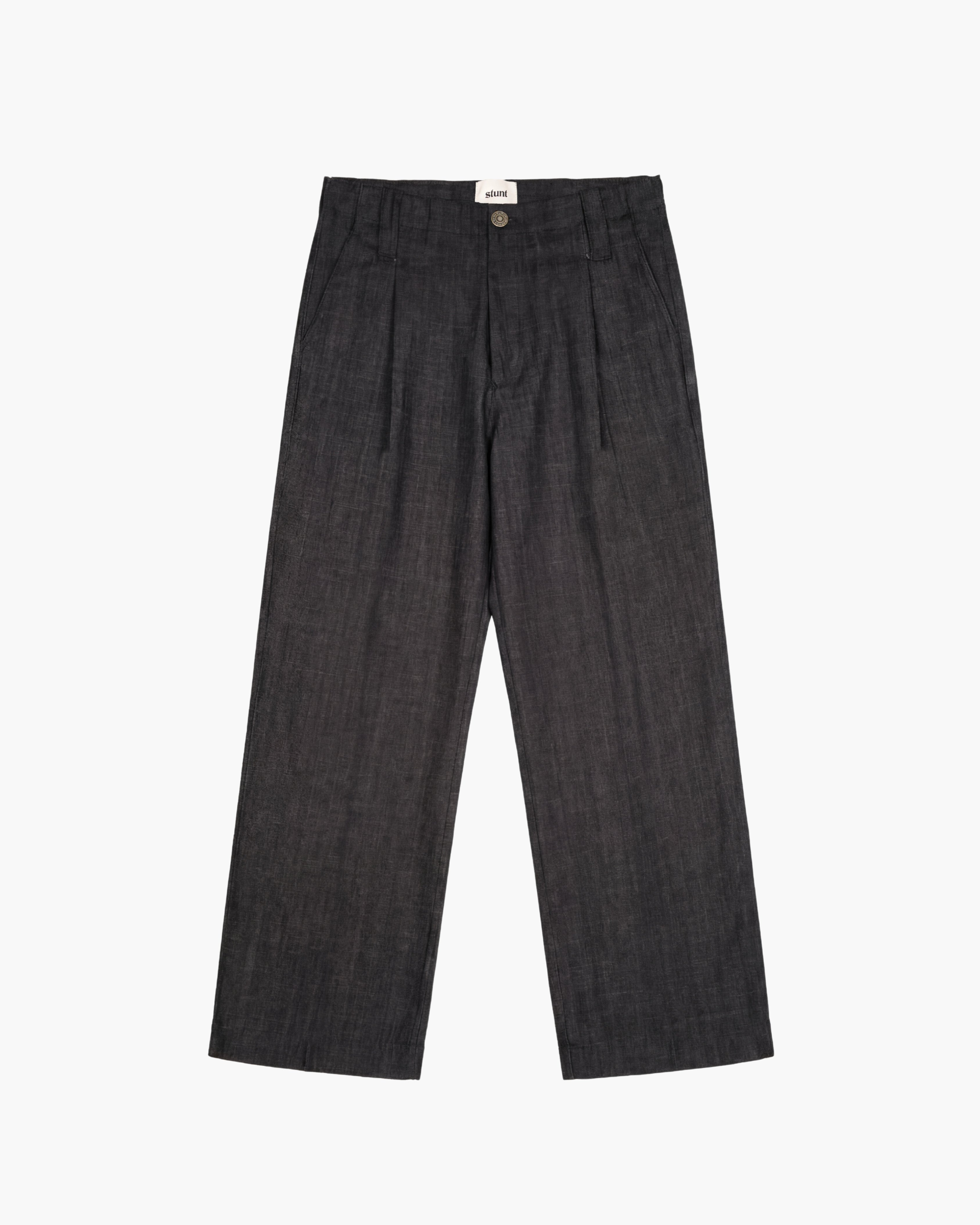 Concrete Black Wide Leg Denim Pant