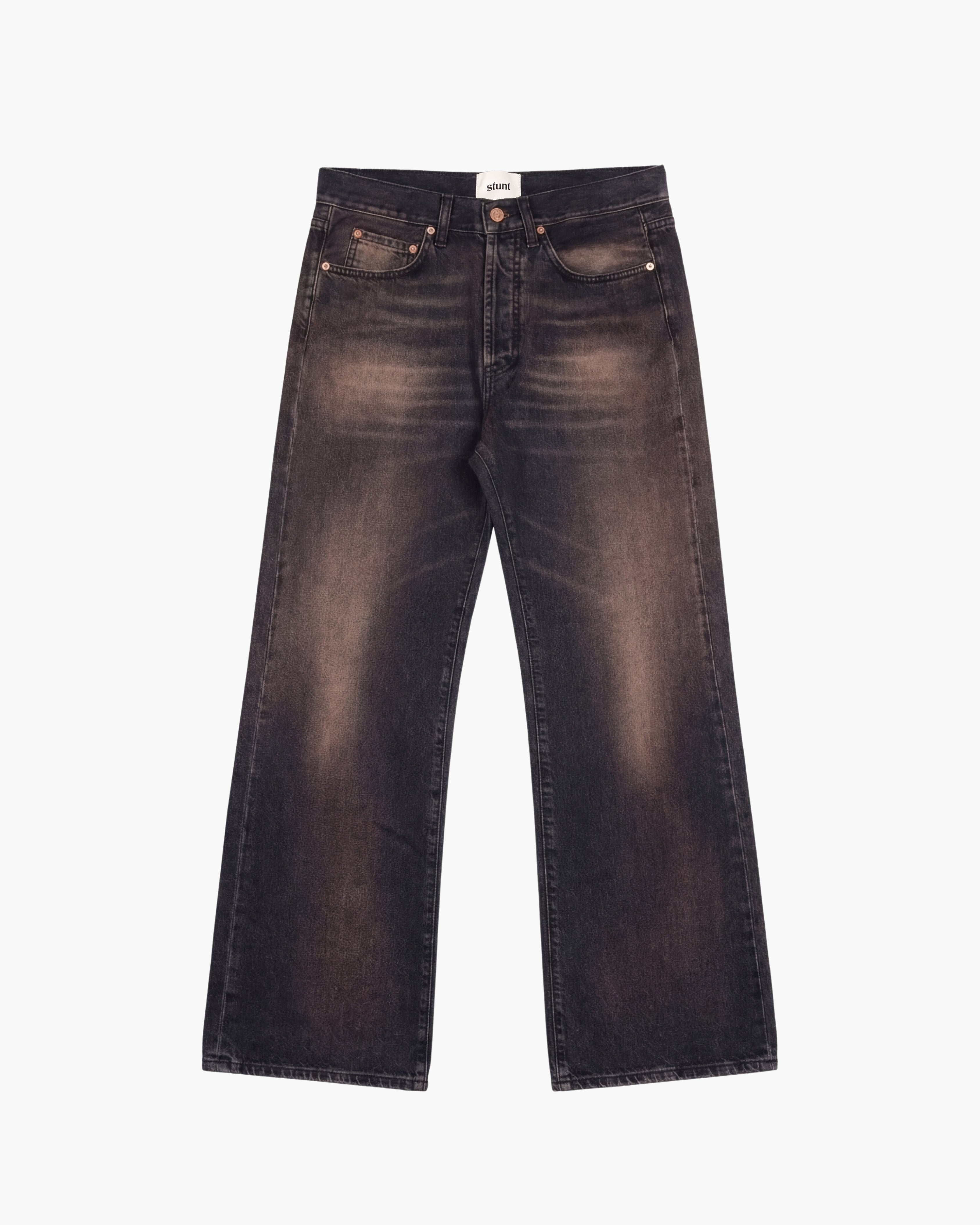 Washed Brown Bootcut Denim
