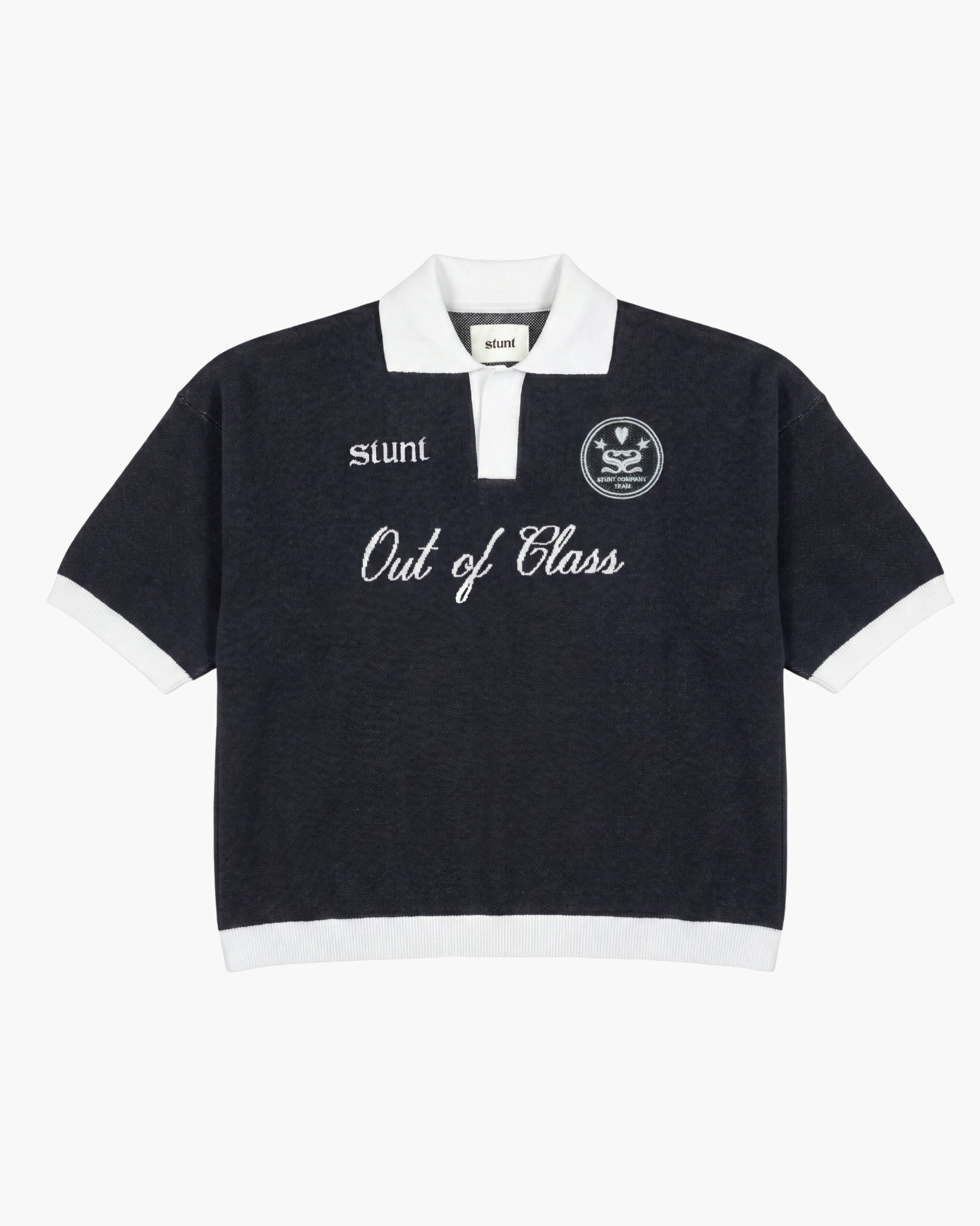 Jet Black "Out of Class" Cotton Knit Polo