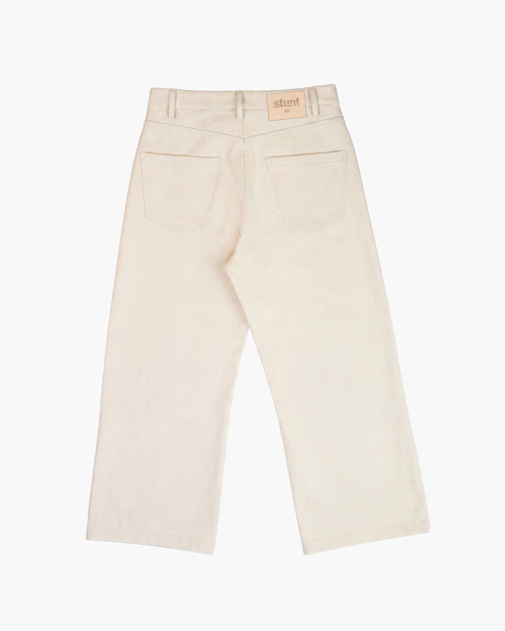 Ivory Cotton Baggy Pants
