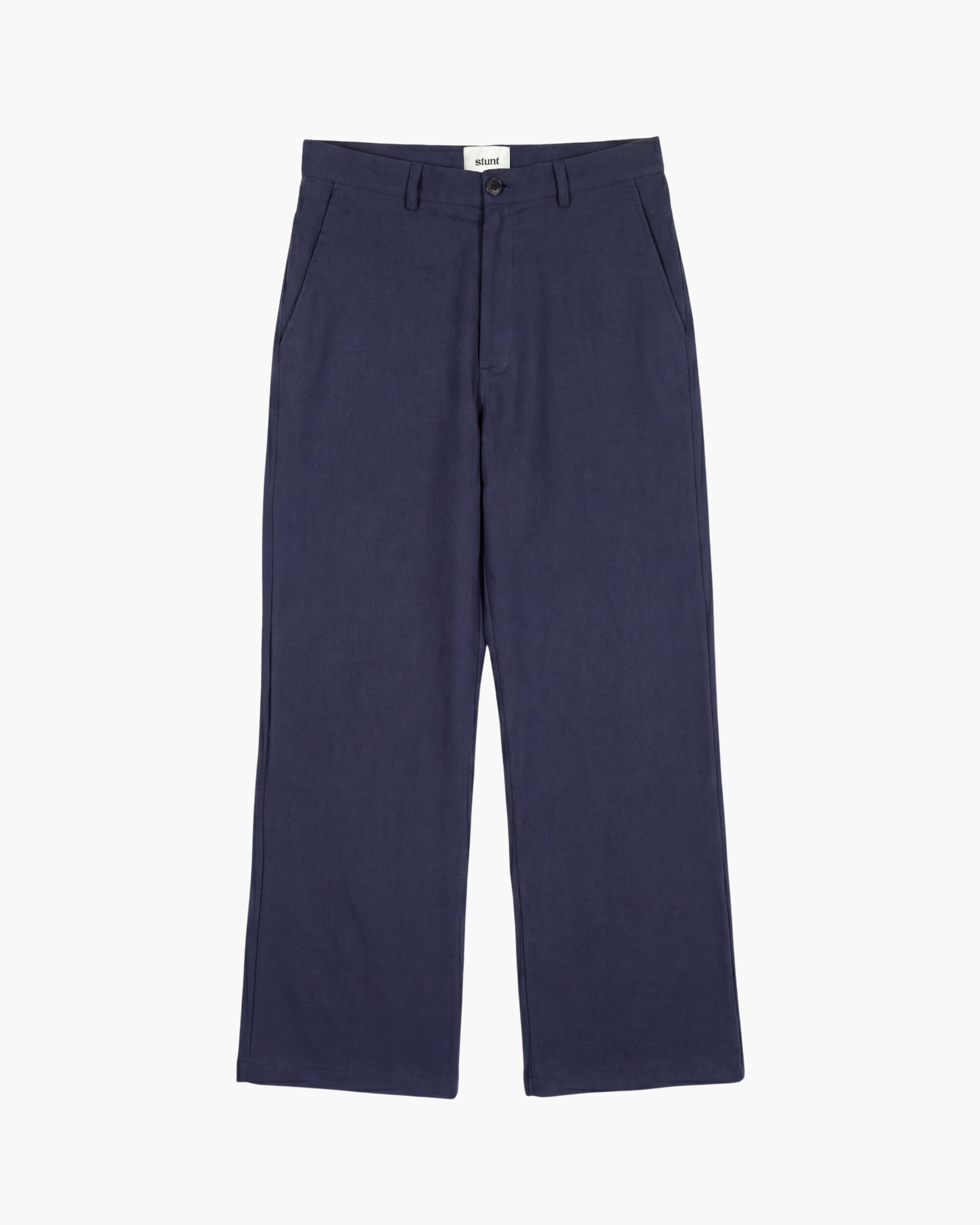 Indigo Bootcut Linen Pants
