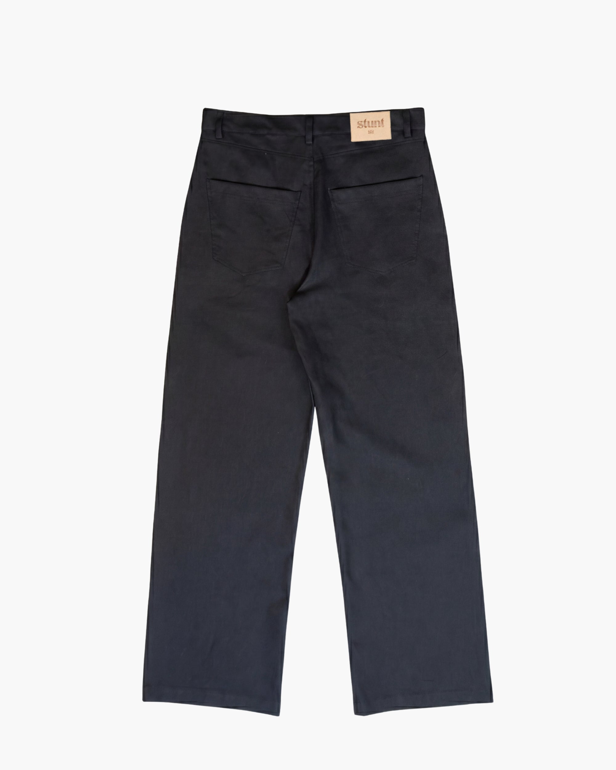 Jet Black Bootcut Linen Pants