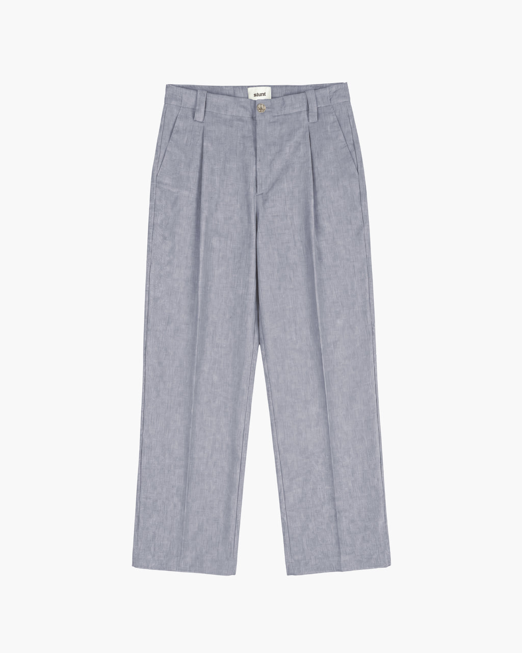 Mist Grey Wide Leg Linen Pants