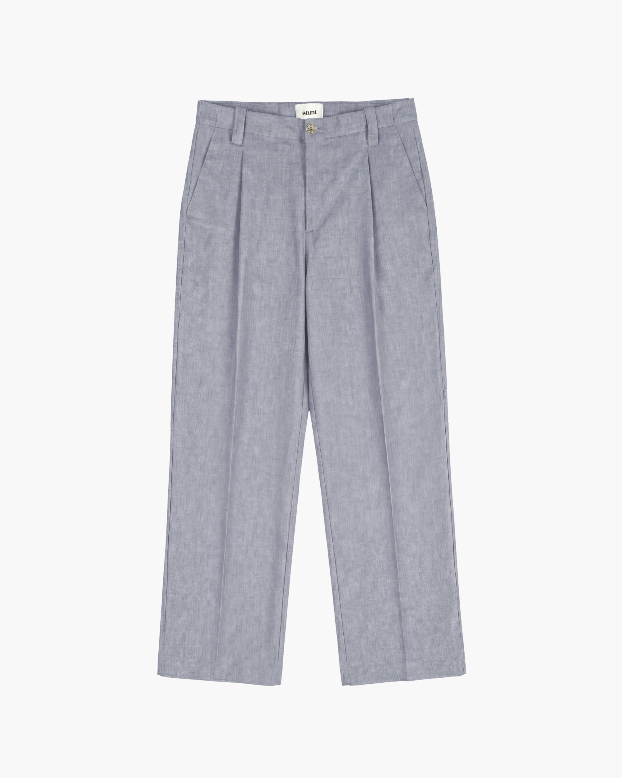 Mist Grey Wide Leg Linen Pants