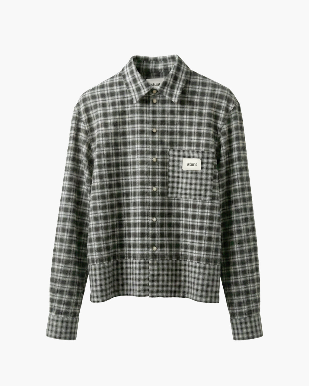 Grey Check Patch Shirt