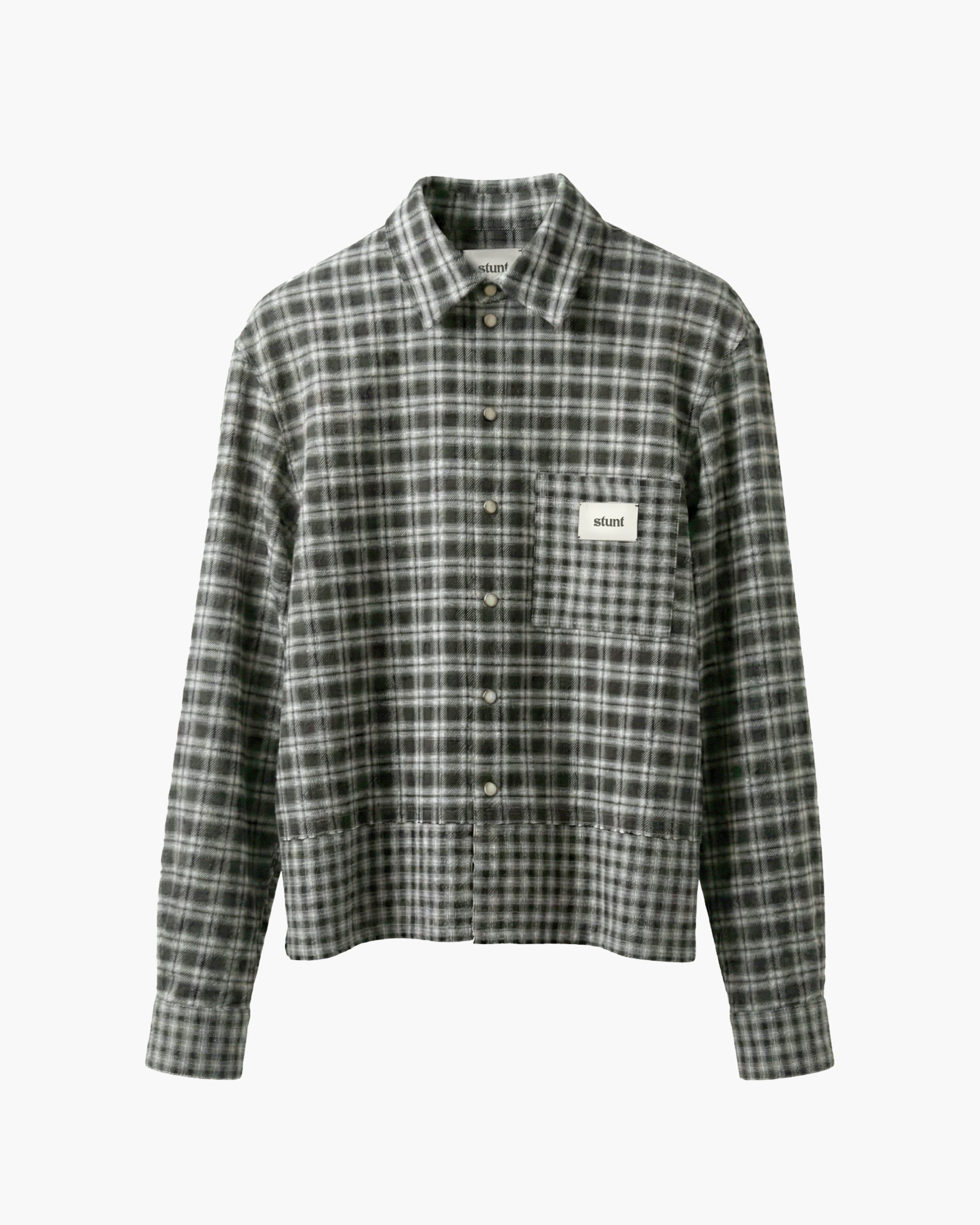 Grey Check Patch Shirt