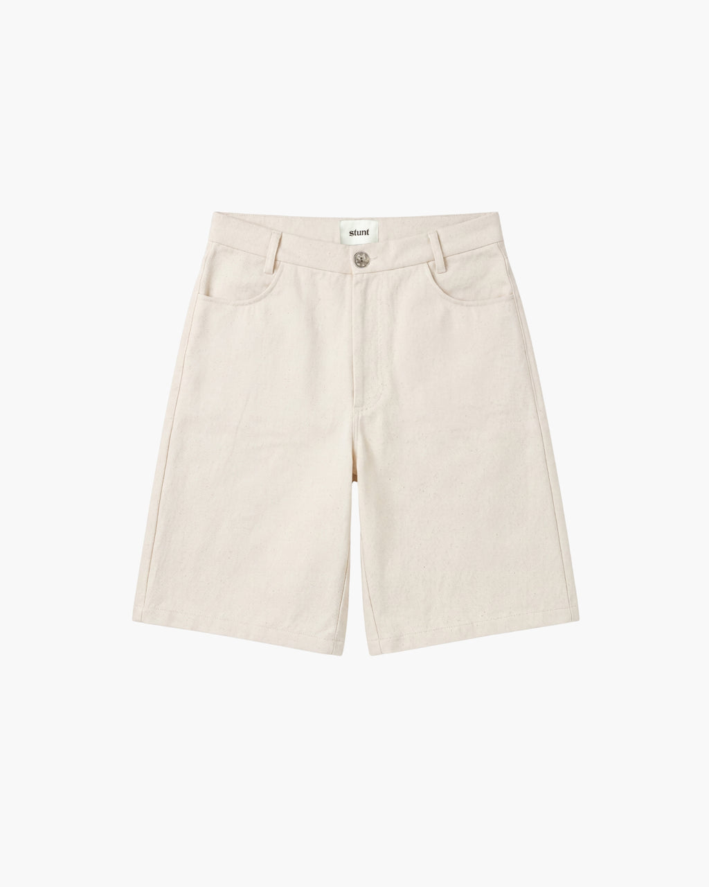 Ivory Cotton Bermuda Shorts