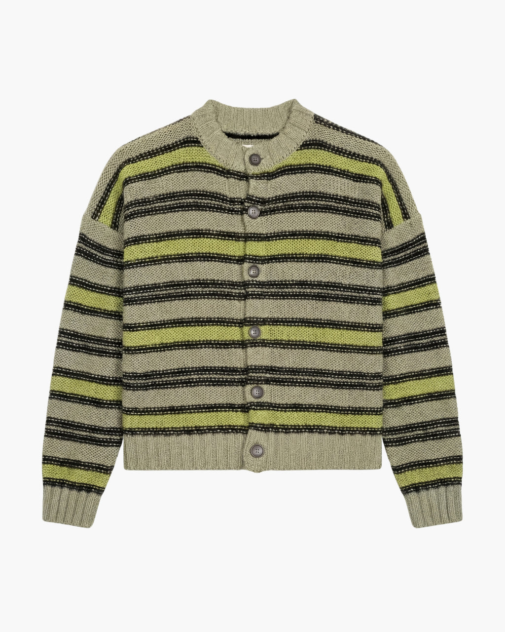 Sage Khaki Cotton Cardigan