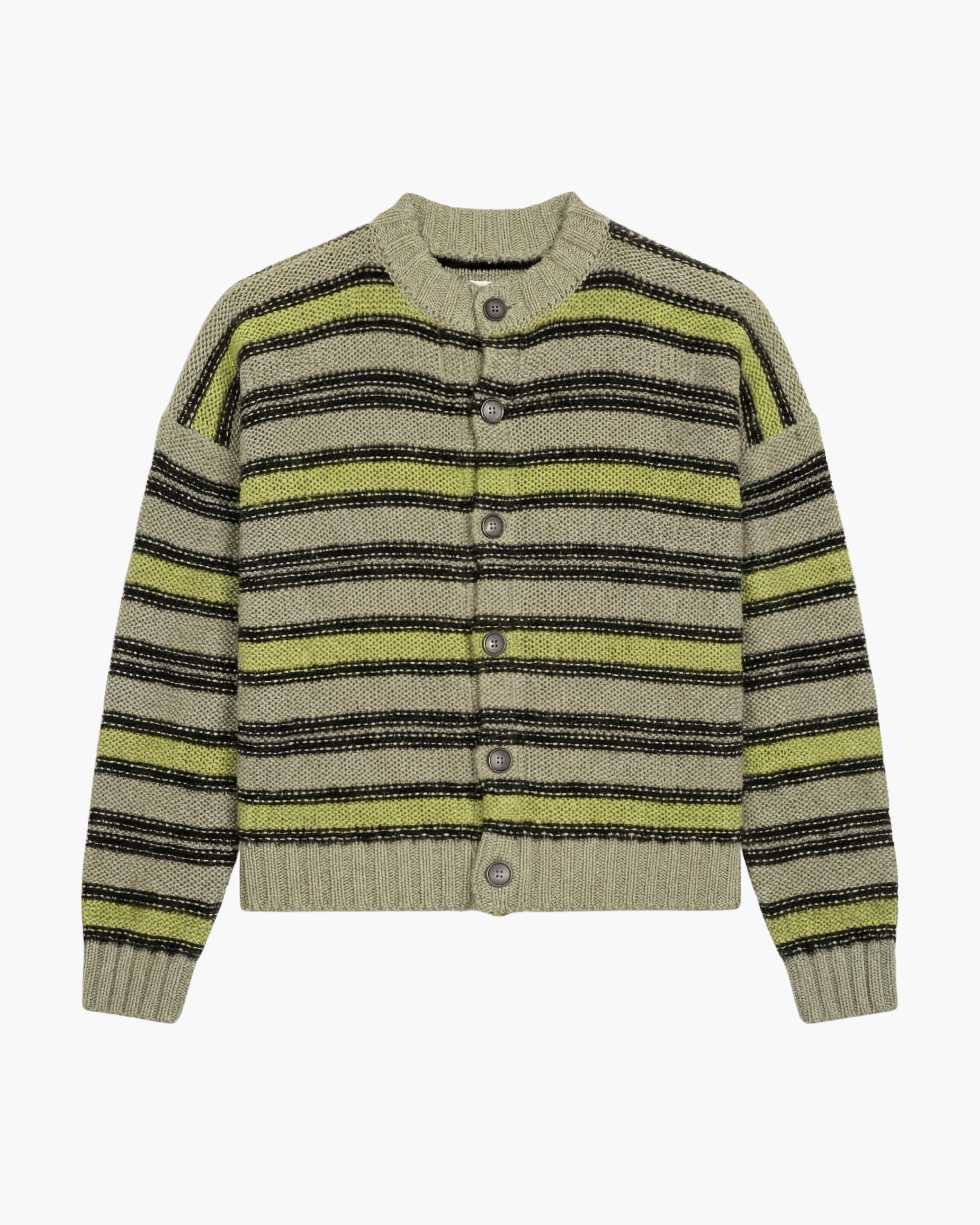 Sage Khaki Cotton Cardigan