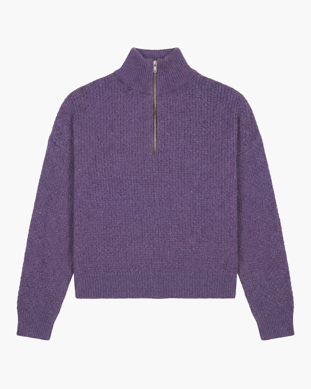 Lavender linen-cotton Half Zip