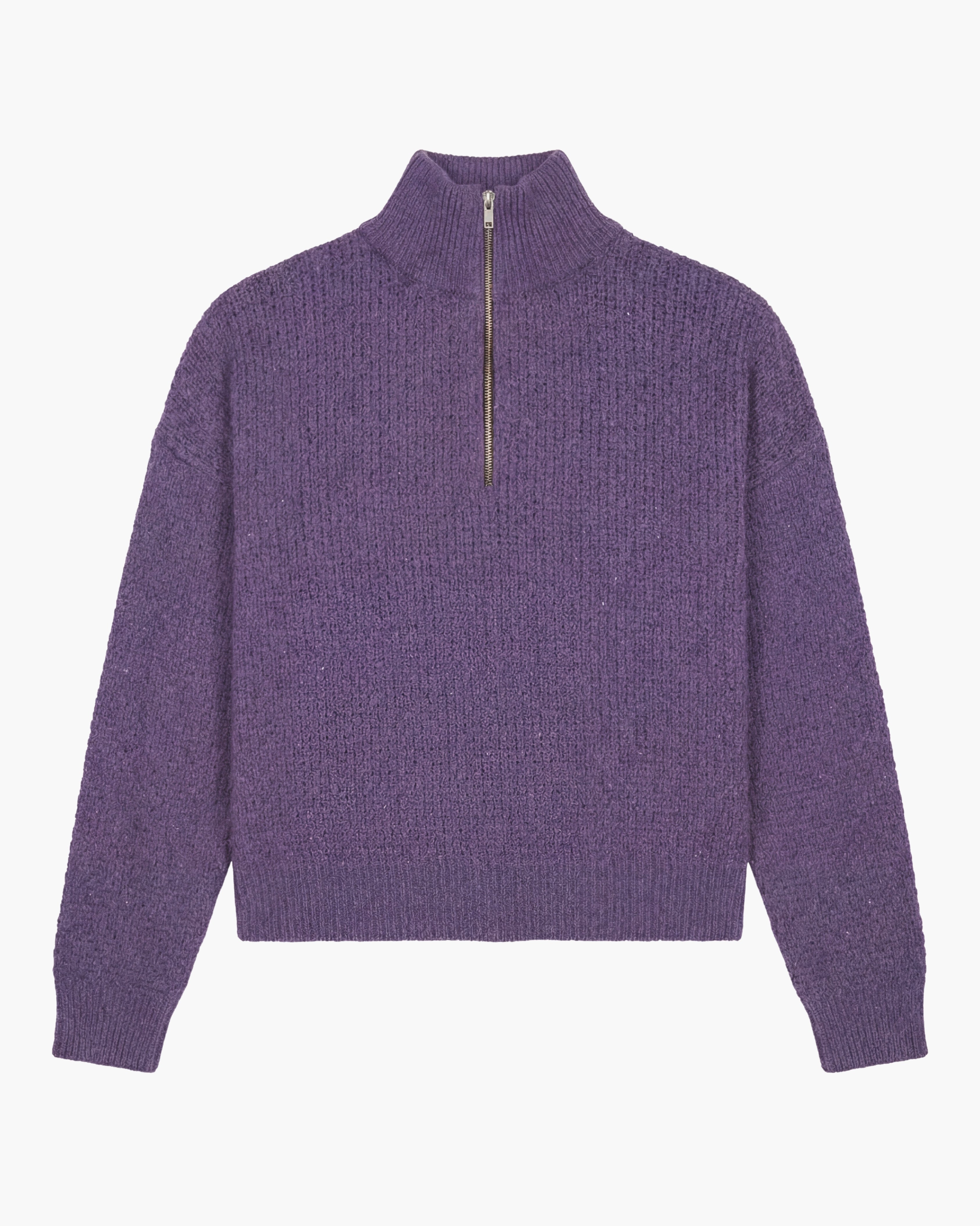 Lavender linen-cotton Half Zip