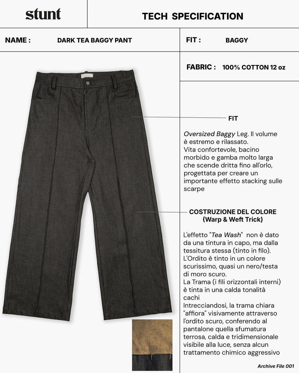 Concrete Black Baggy Denim Pant