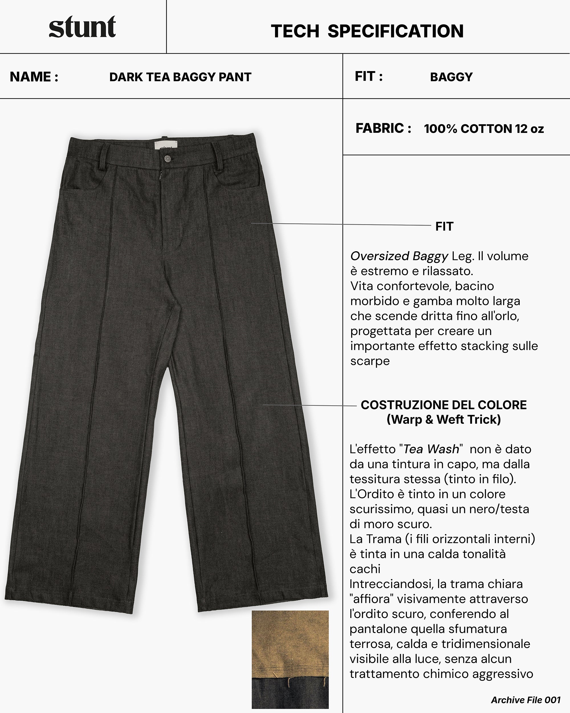Concrete Black Baggy Denim Pant