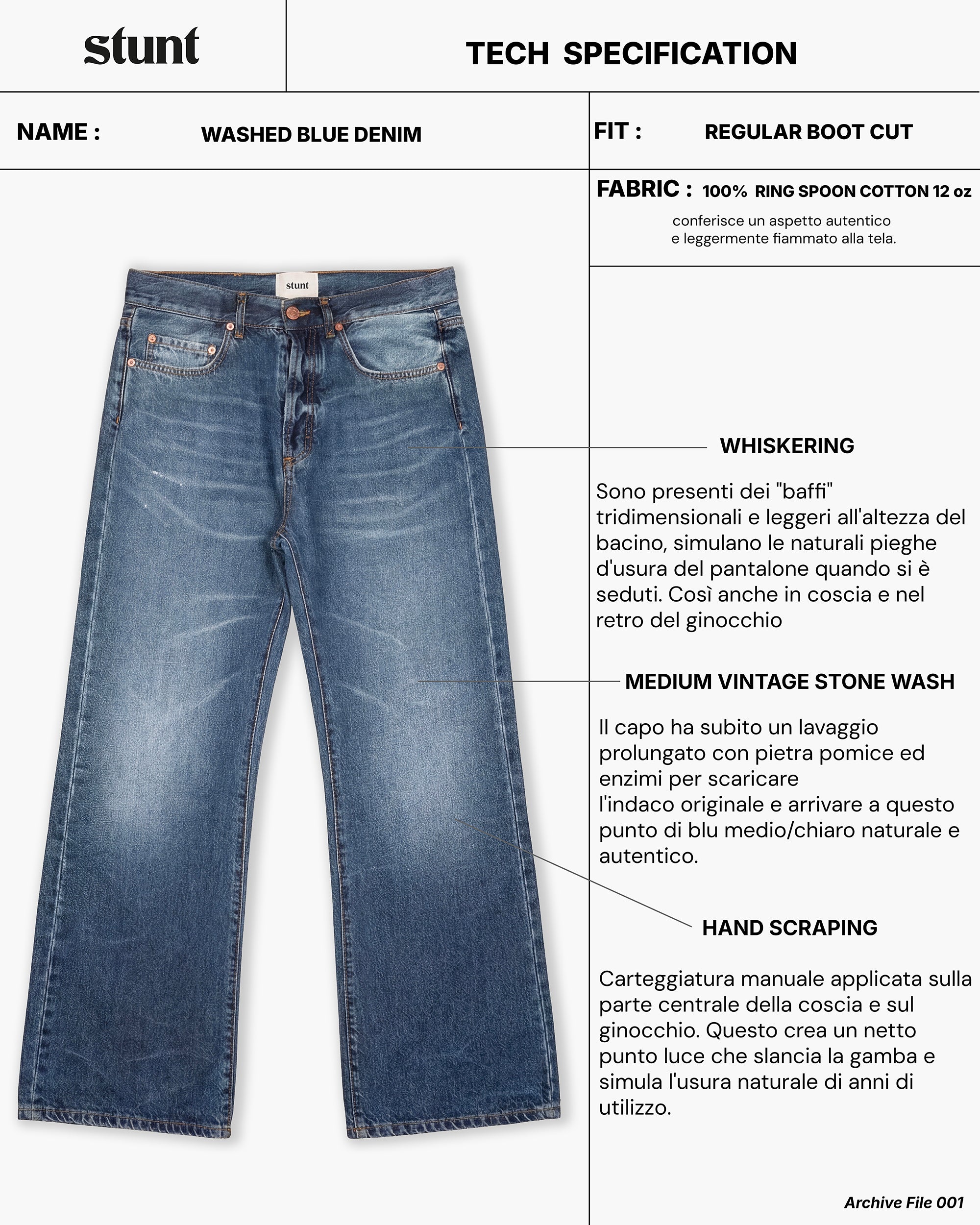 Washed Blue Bootcut Denim