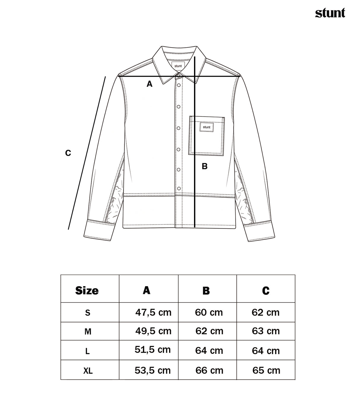 Concrete Black Double Denim Shirt size guide