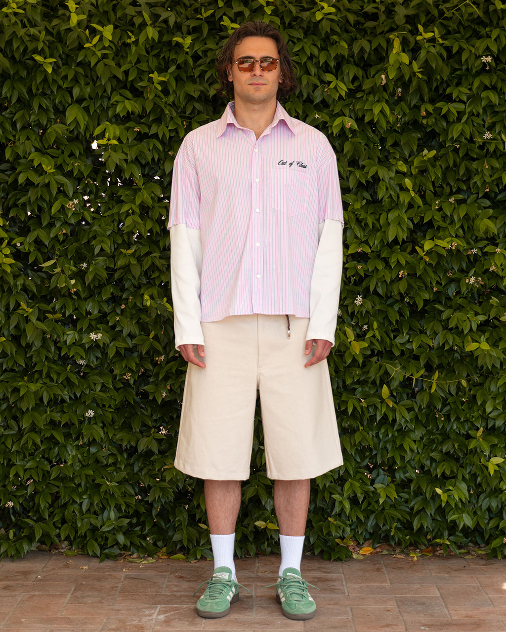 Ivory Cotton Bermuda Shorts