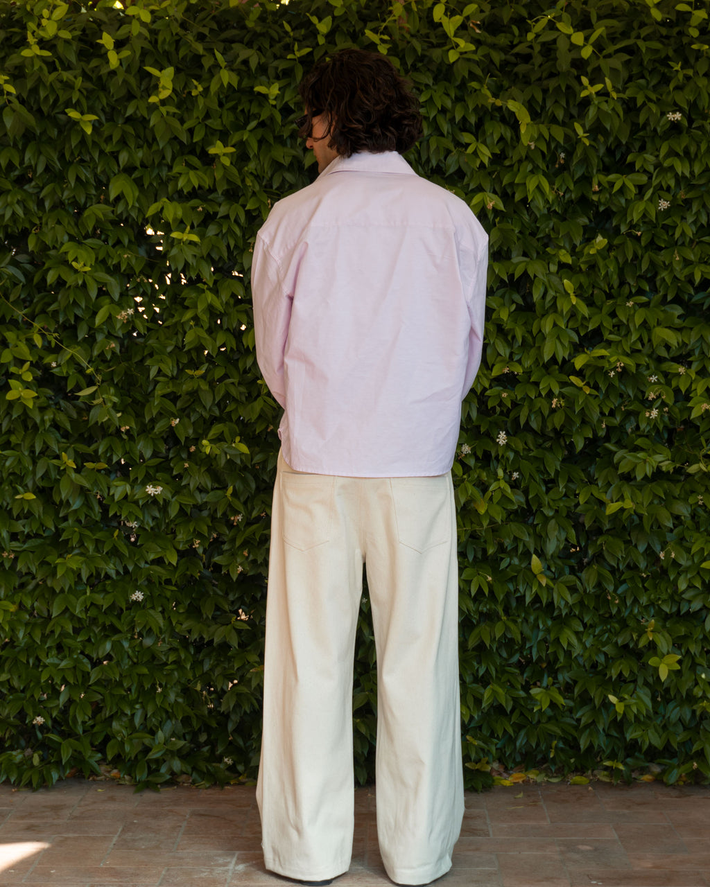 Ivory Cotton Baggy Pants