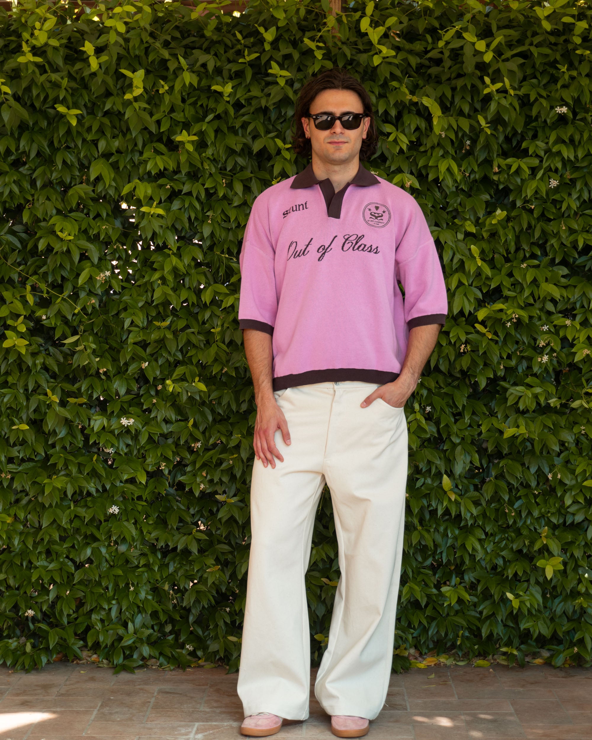 Cocoa Pink "Out of Class" Cotton Knit Polo