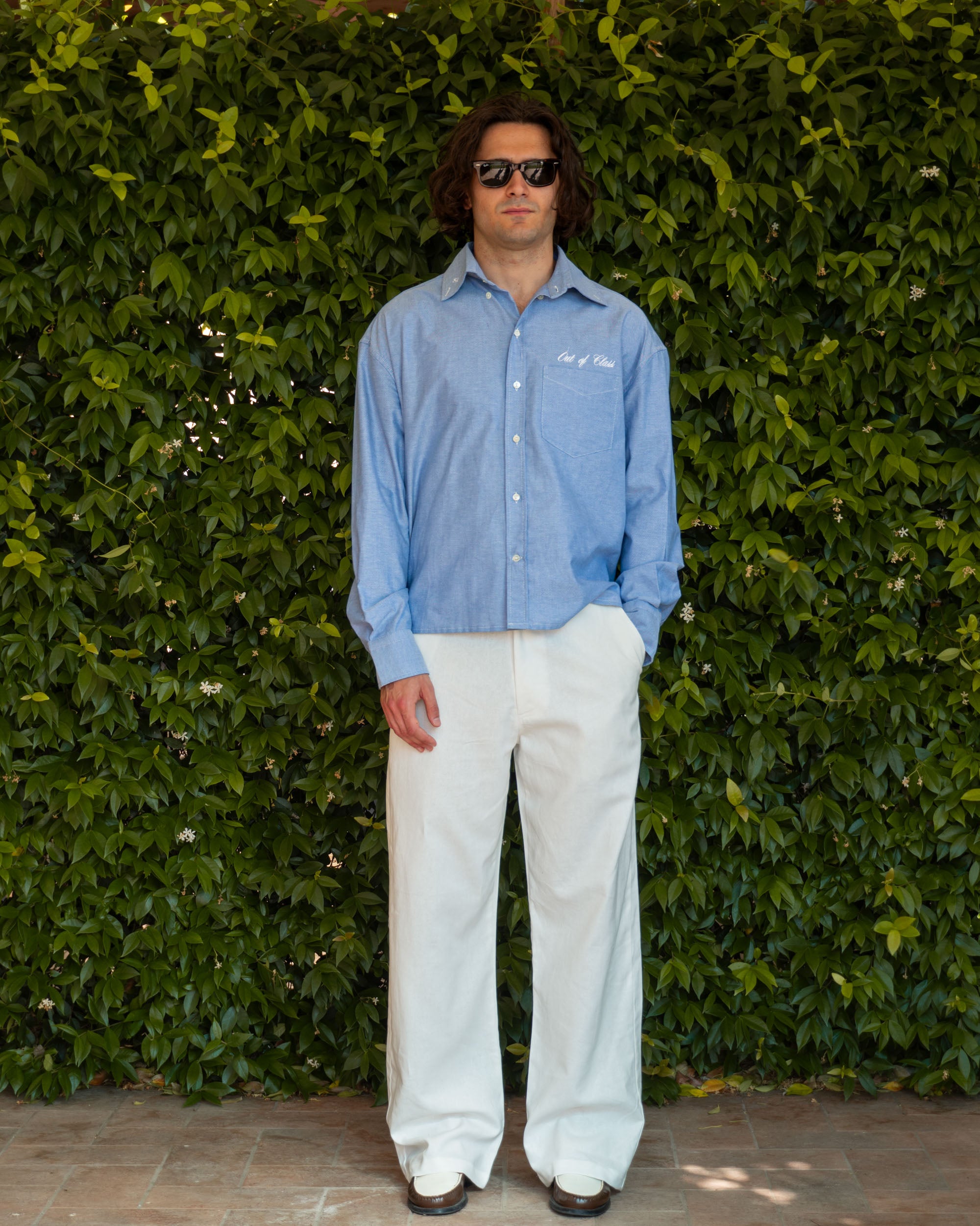 Milk Bootcut Linen Pants
