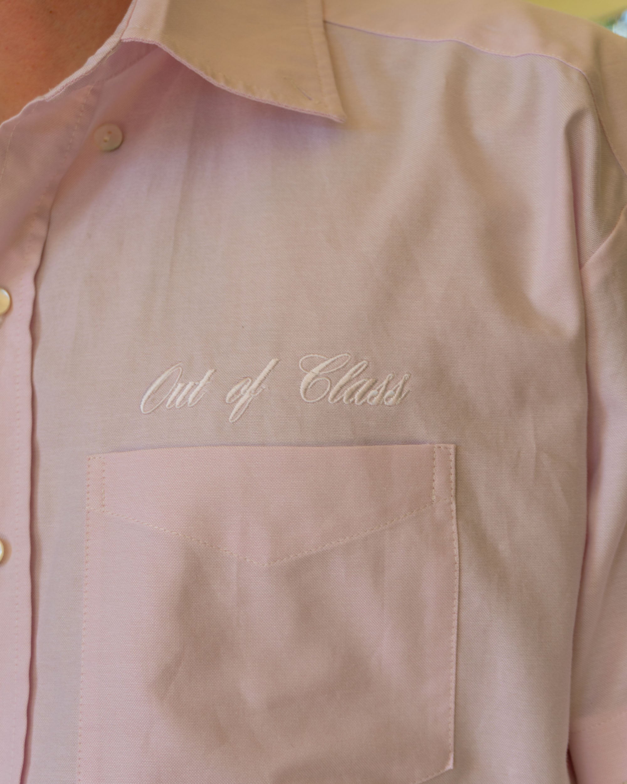 Chalk Pink Layered Oxford Shirt