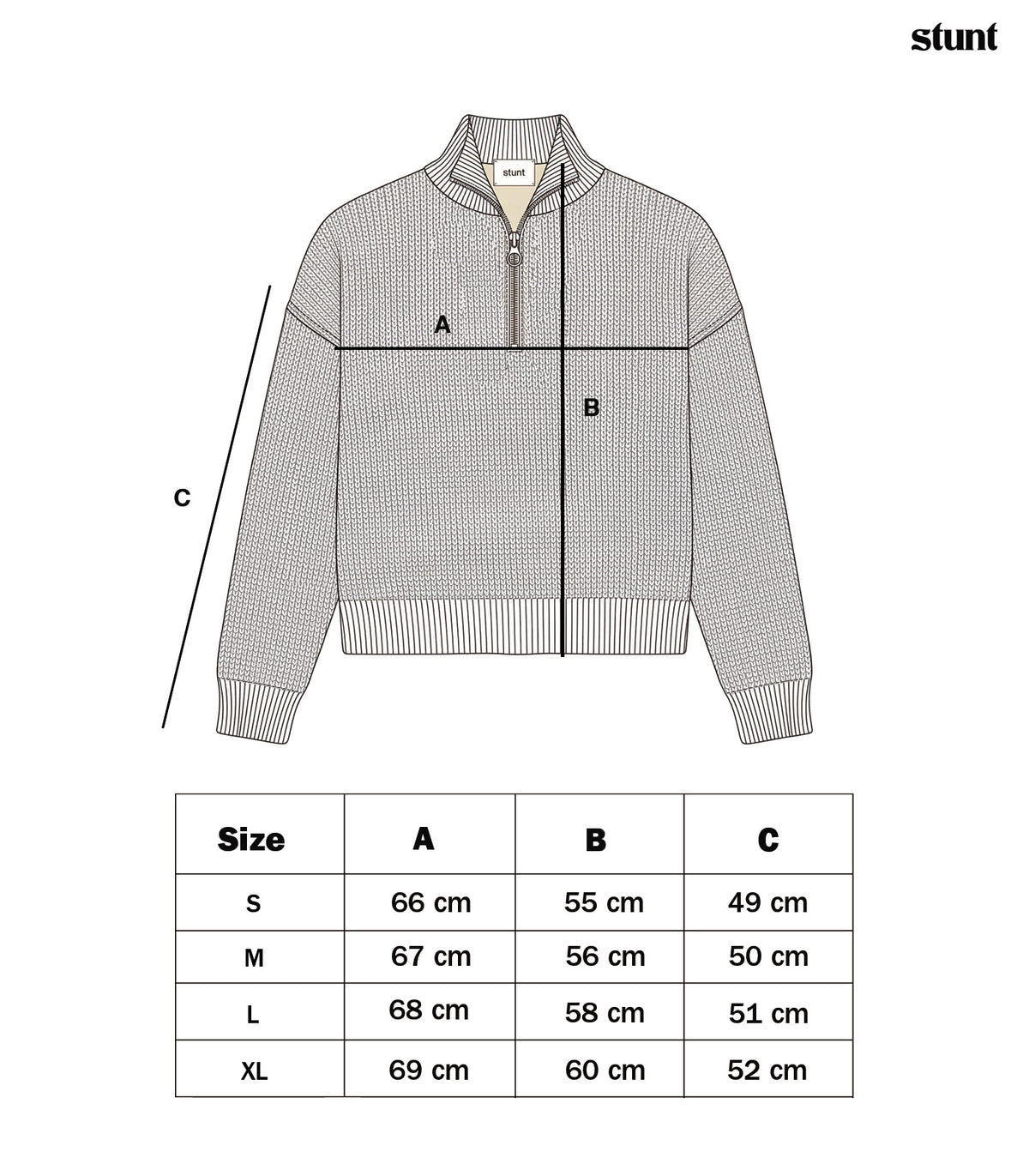 Lavender linen-cotton Half Zip size guide