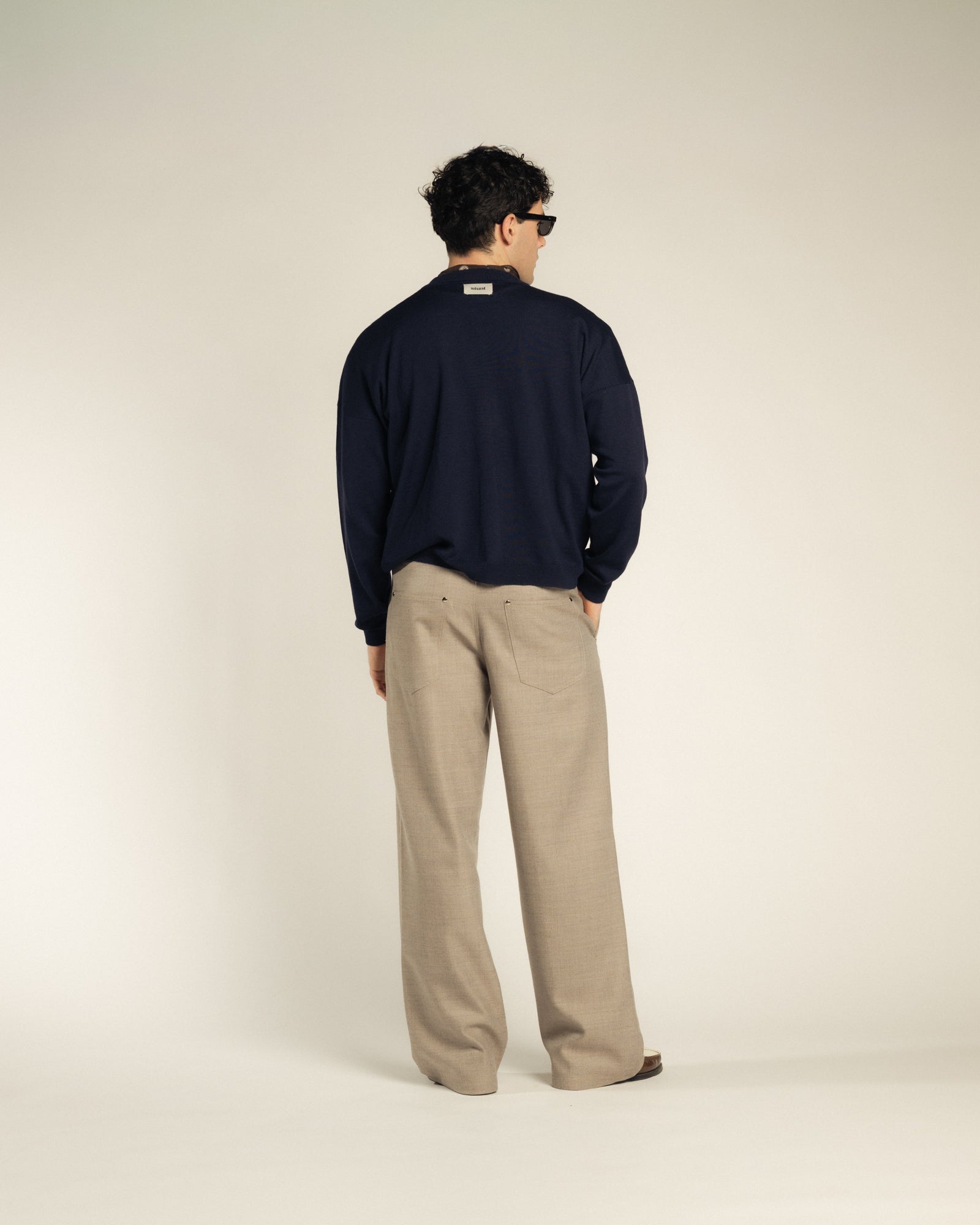 Crew Neck Merino Extrafine Cardigan