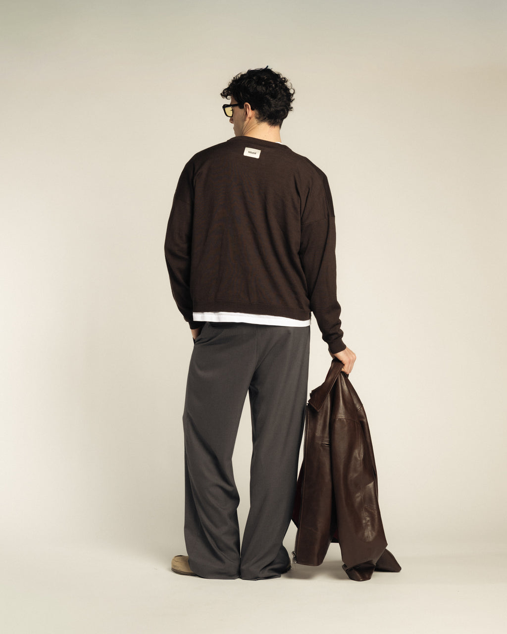 Crew Neck Merino Extrafine Cardigan