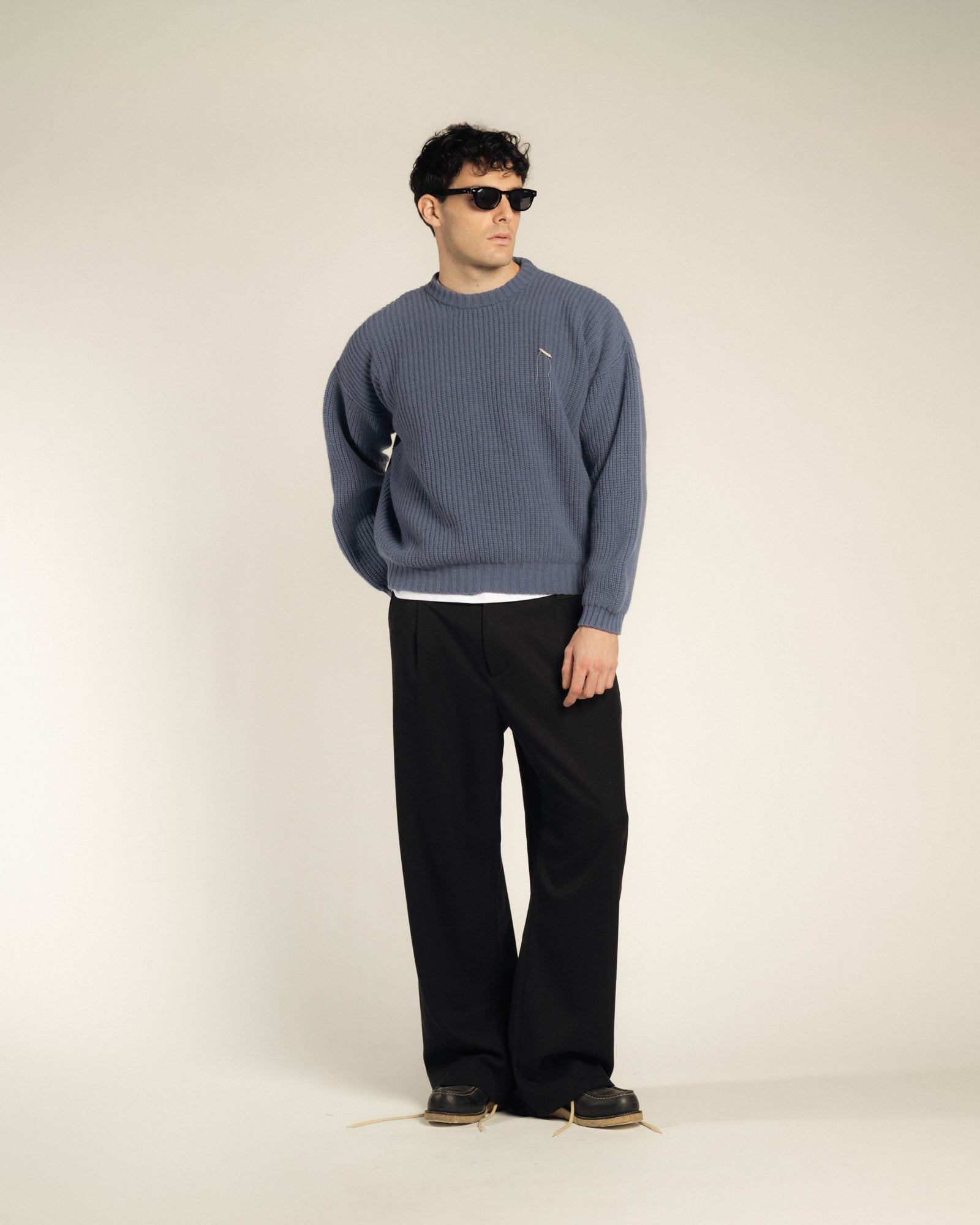 Wool Cashmere Crew Neck