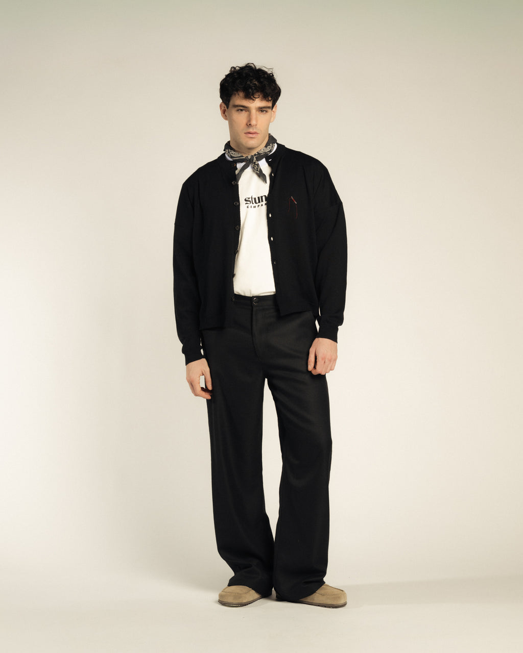 Crew Neck Merino Extrafine Cardigan