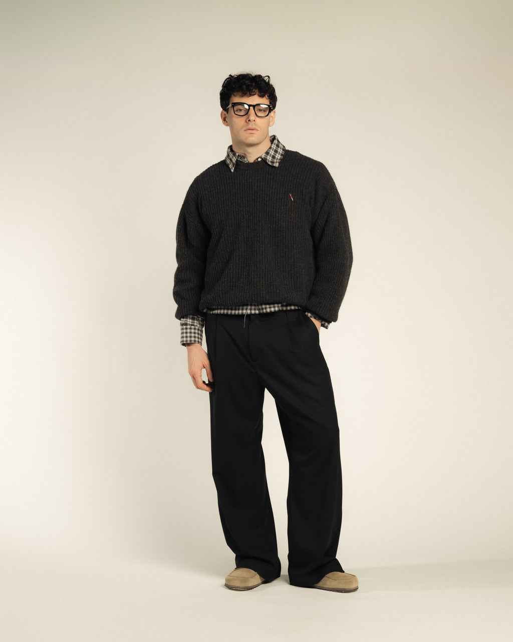 Wool Cashmere Crew Neck