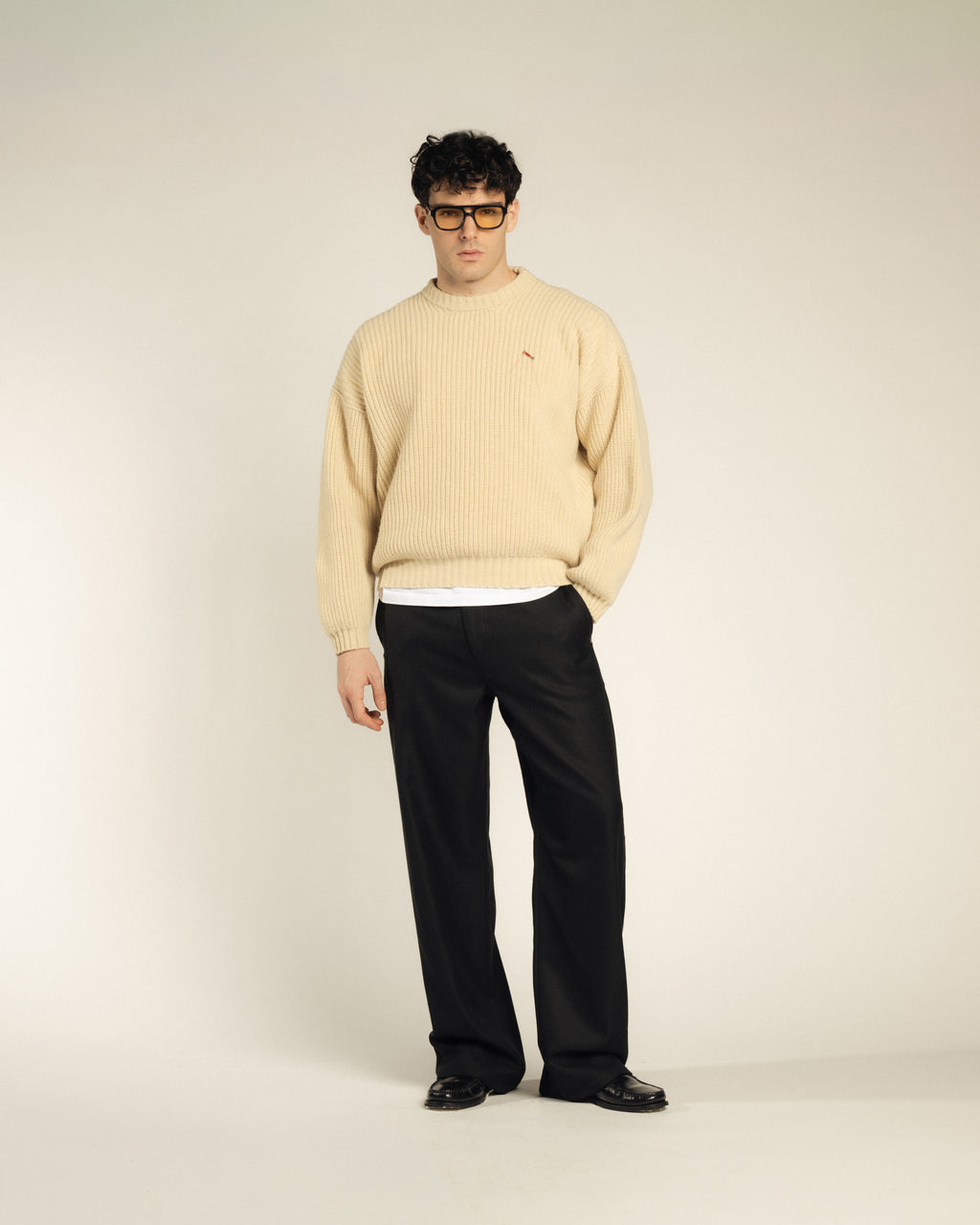 Wool Cashmere Crew Neck