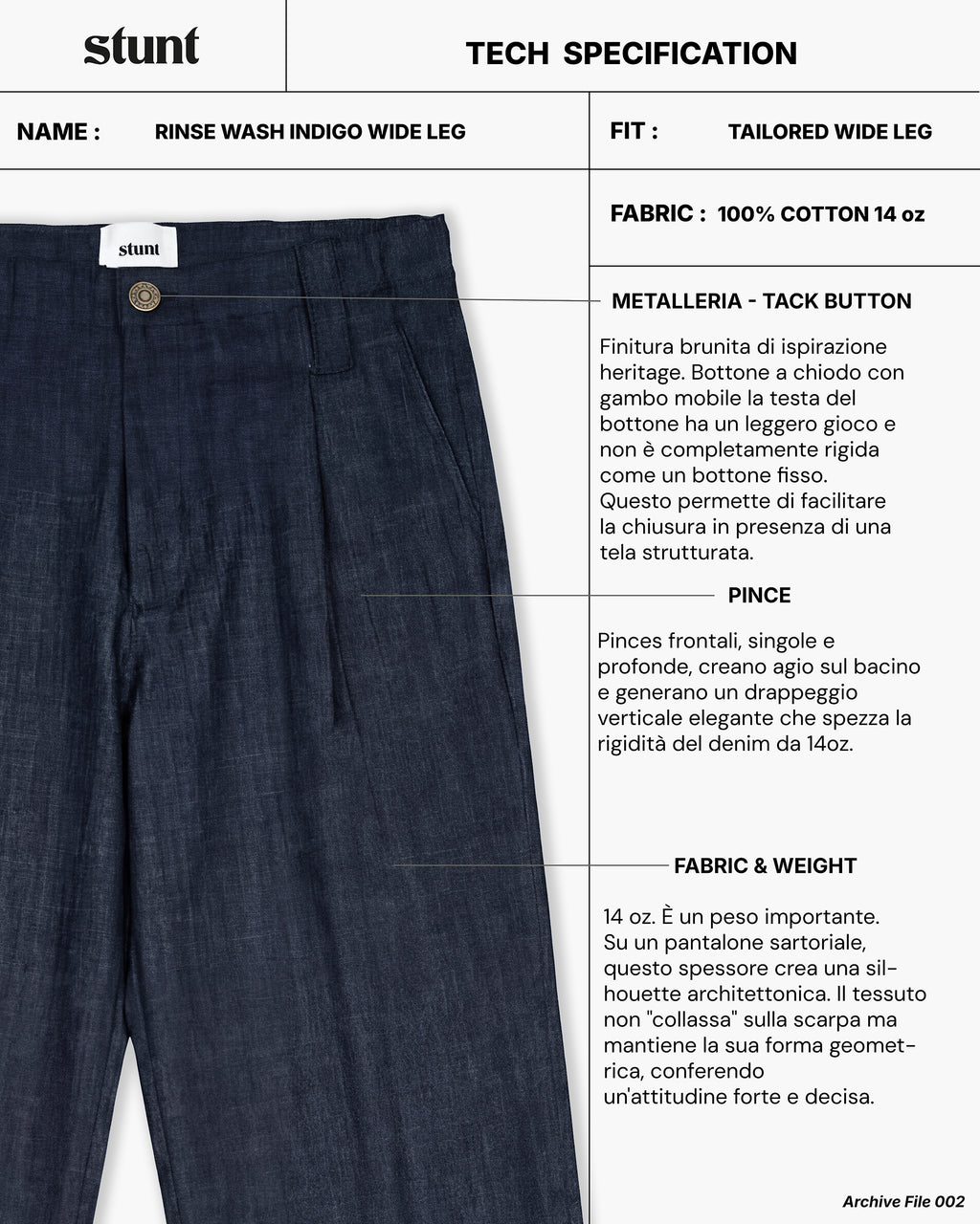 Midnight Blue Wide Leg Denim Pant