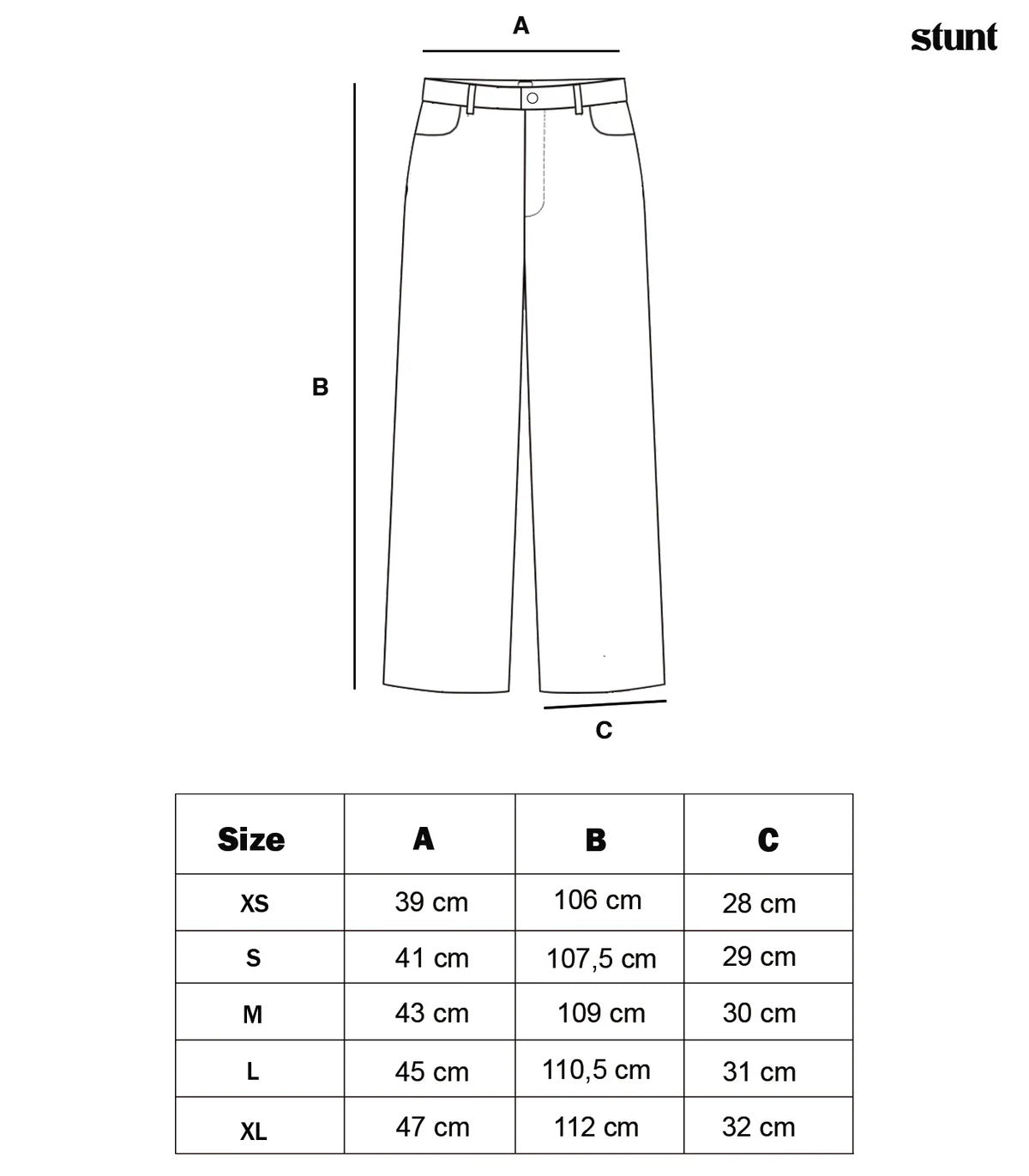 Ivory Cotton Baggy Pants size guide