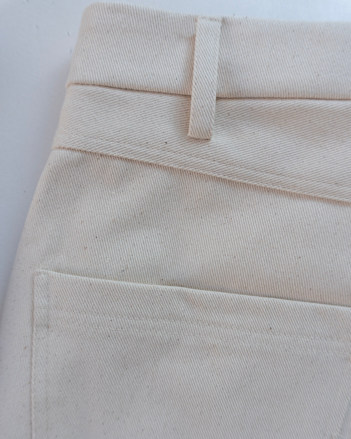 Ivory Cotton Bermuda Shorts