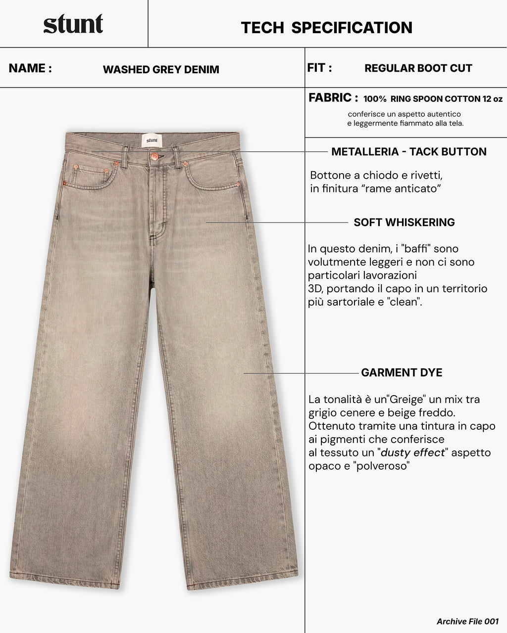 Washed Grey Bootcut Denim