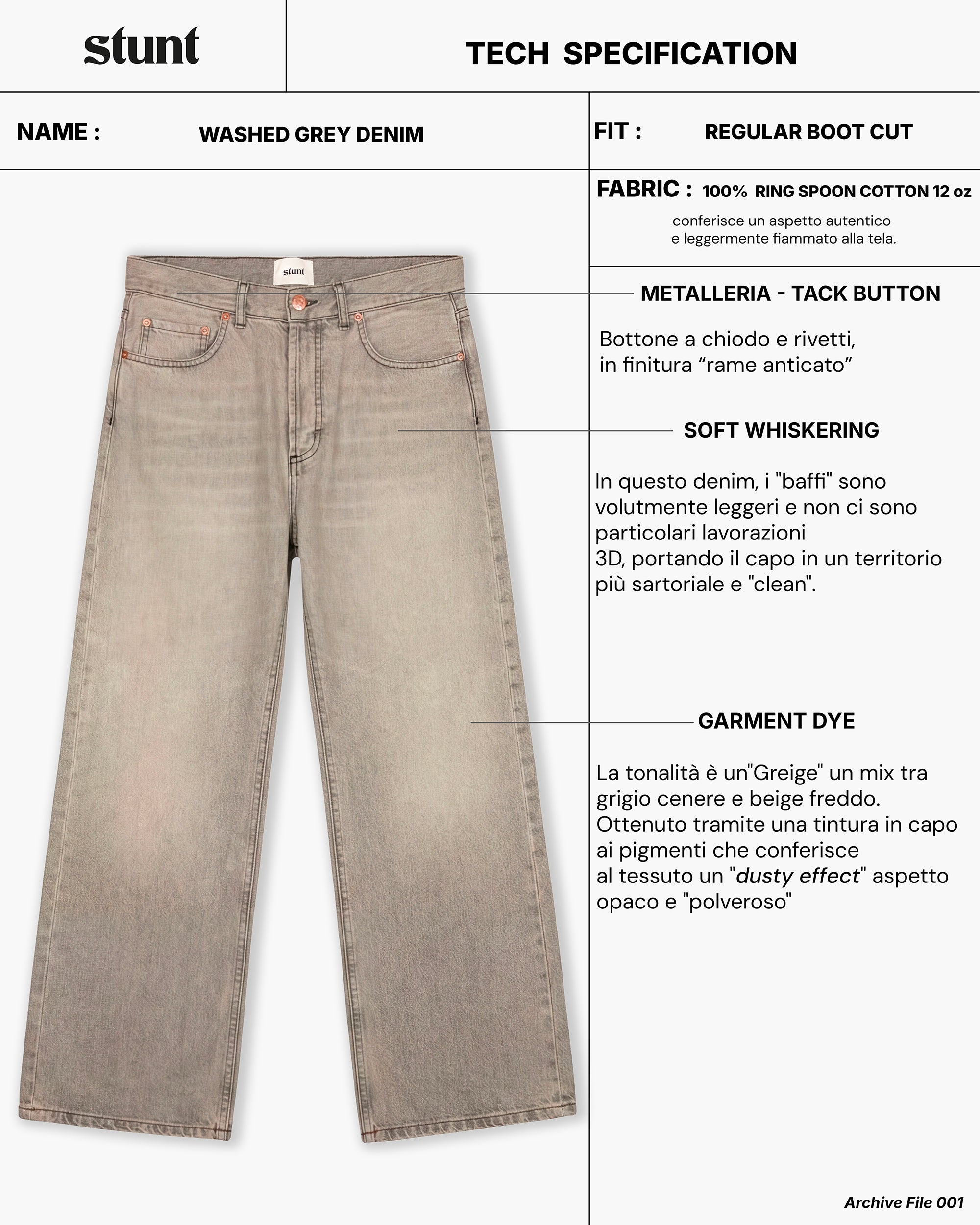Washed Grey Bootcut Denim