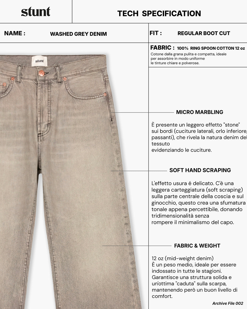 Washed Grey Bootcut Denim