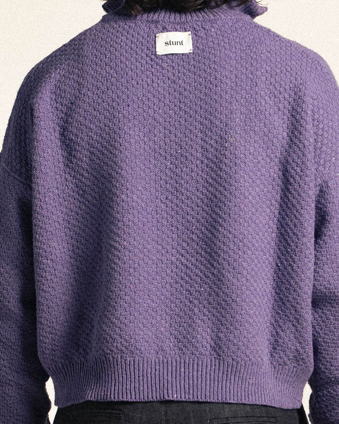 Lavender linen-cotton Half Zip