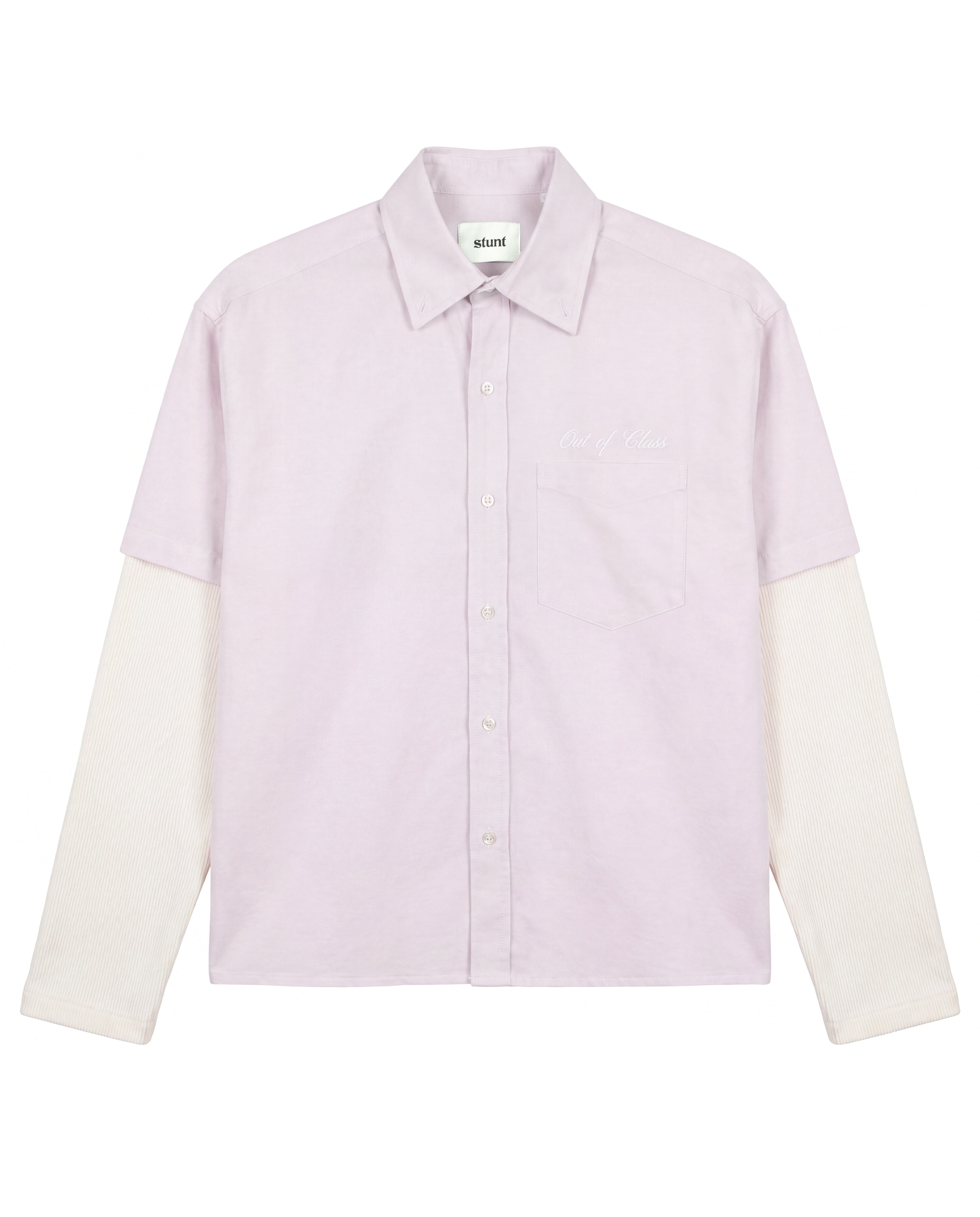 Chalk Pink Layered Oxford Shirt
