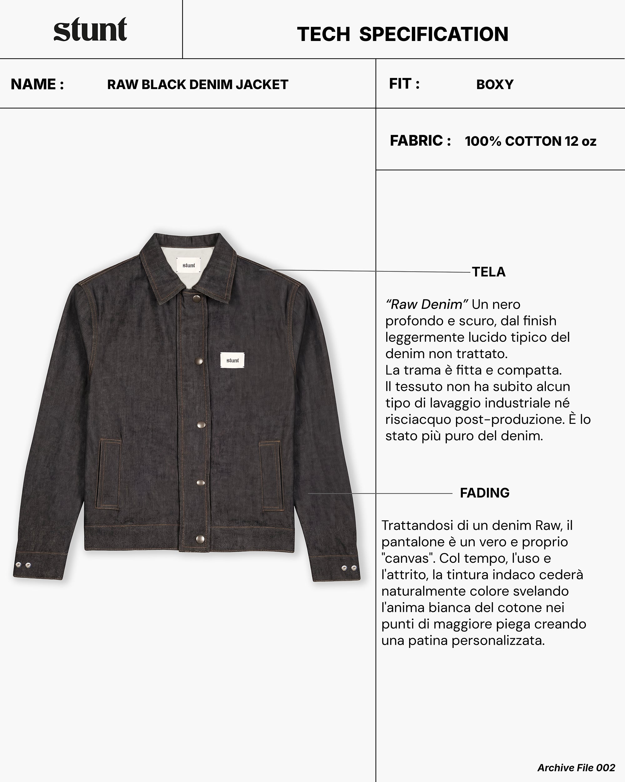Raw Black Denim Jacket