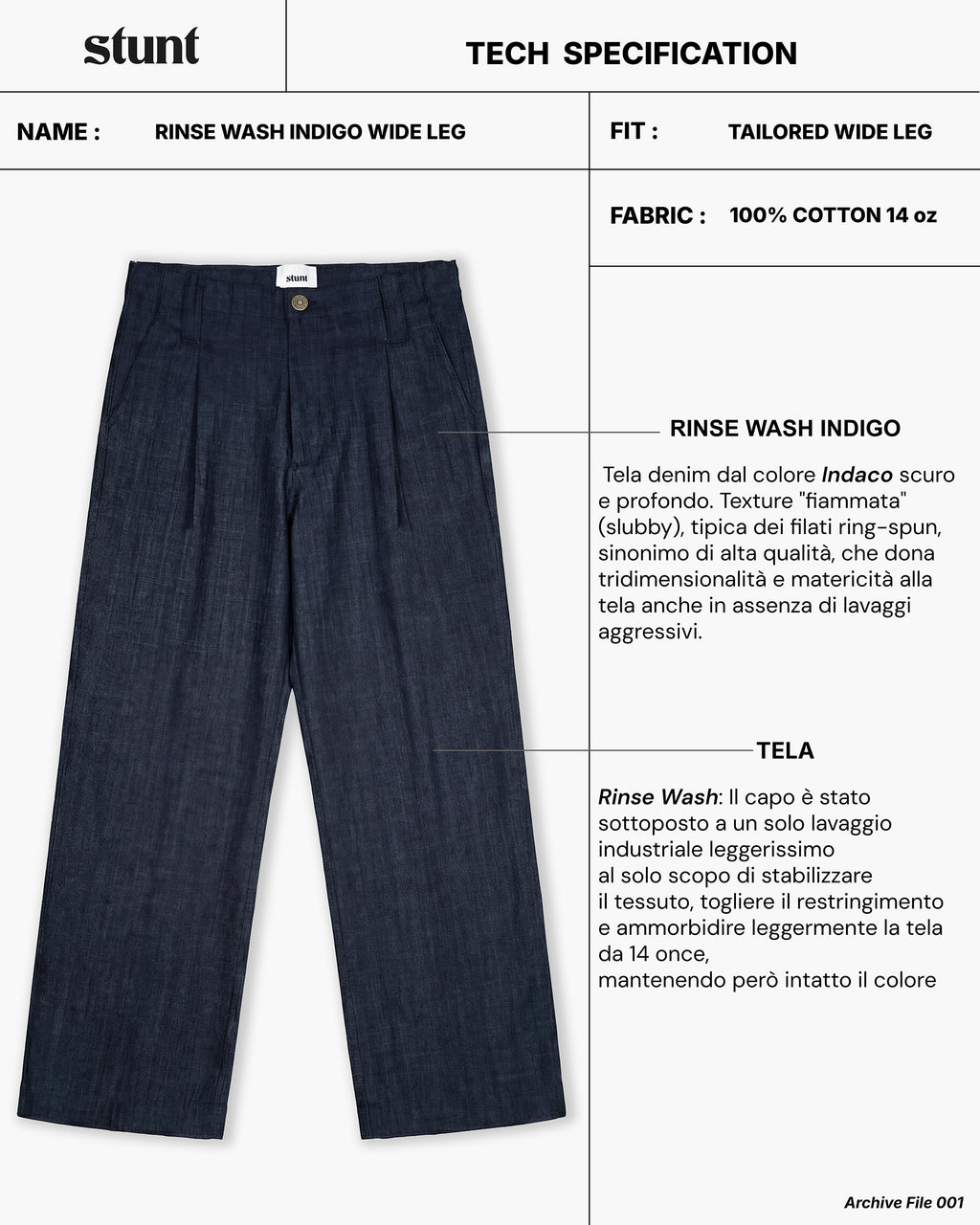 Midnight Blue Wide Leg Denim Pant