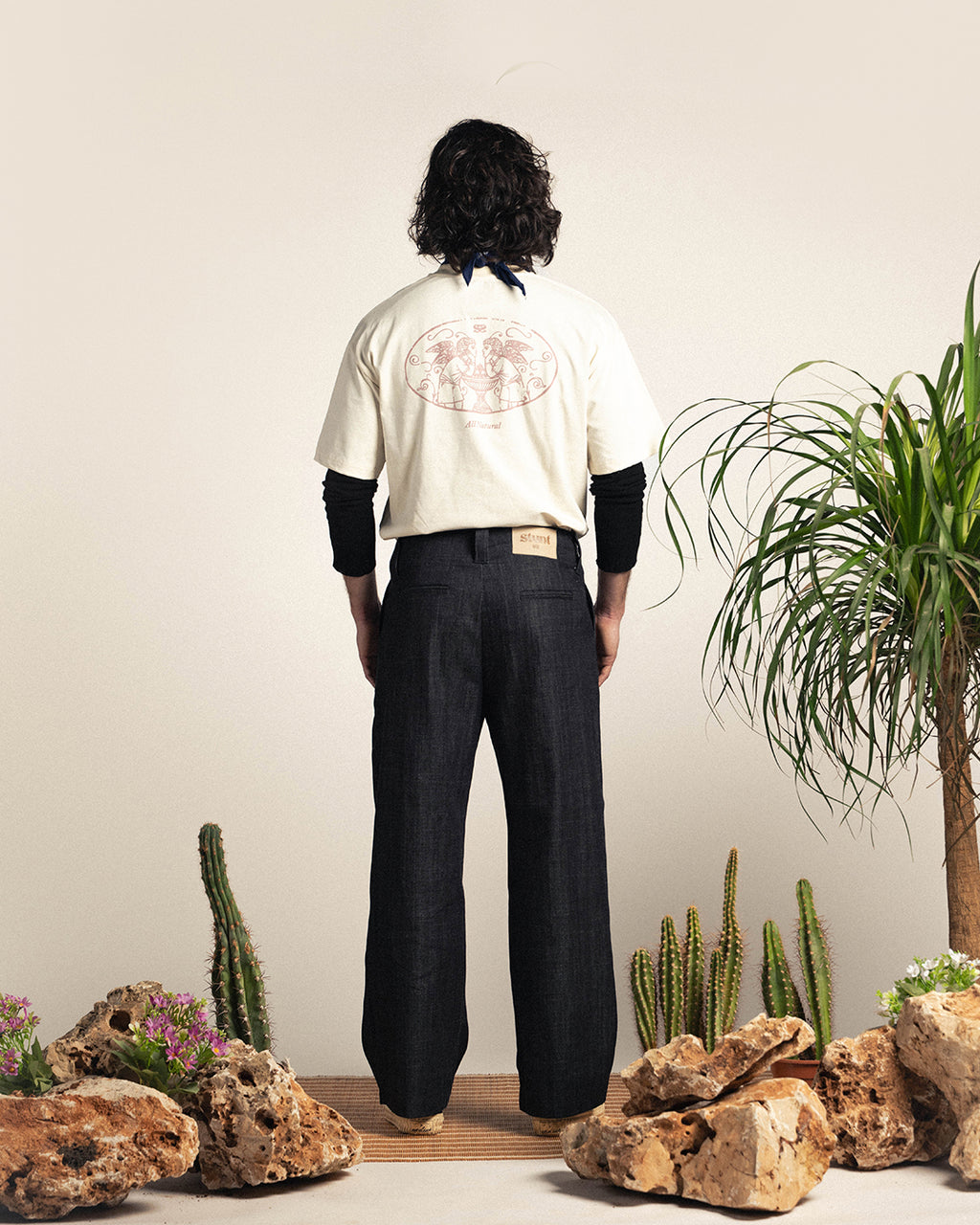Concrete Black Wide Leg Denim Pant
